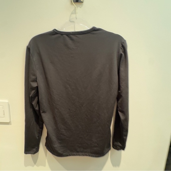 Therma John Black Long Sleeve Top Size Medium - Picture 3 of 4